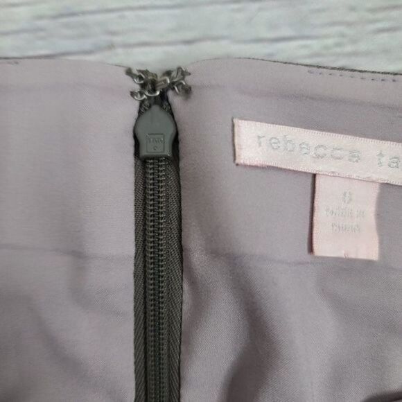 Rebecca Taylor Wool Ruffled Hem Gray Midi Skirt size 6 - Picture 8 of 15